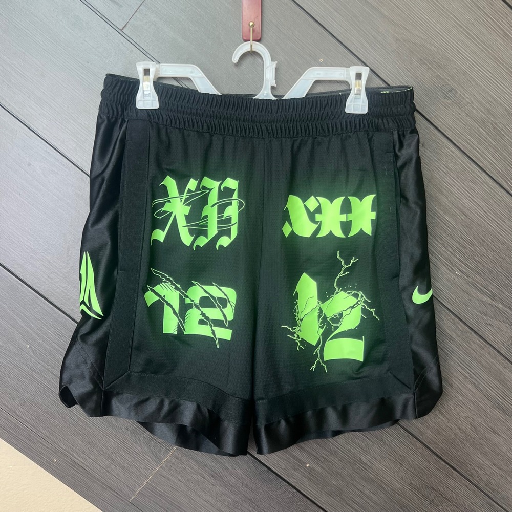 Nike Dri-Fit Men's Signature Twelve Graphic Basketball Shorts Large Black Y2K
